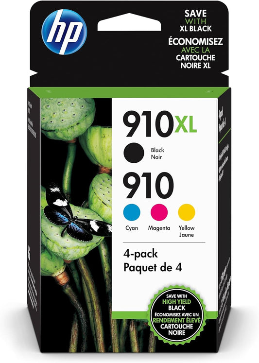 910 / 910XL Ink Cartridges (Cyan Magenta Yellow Black) 4-Pack