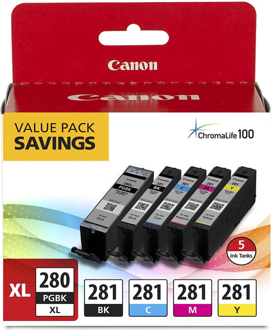 PGI-280XL/CLI-281 5 Color Pack for Canon