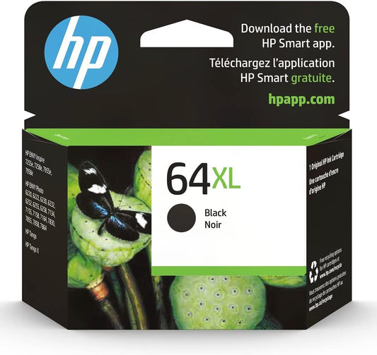 64XL Black High-Yield Ink Cartridge for HP