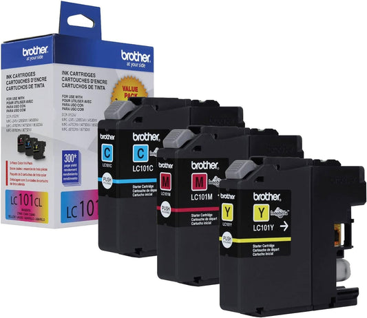 Standard Yield Color Ink Cartridges for Brother, Three Pack (Includes 1 Cartridge Each of Cyan, Magenta & Yellow)
