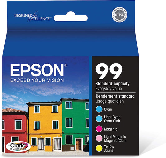 99 Claria Hi-Definition Ink Standard Capacity Cartridge for Epson (5 Color Combo Pack)