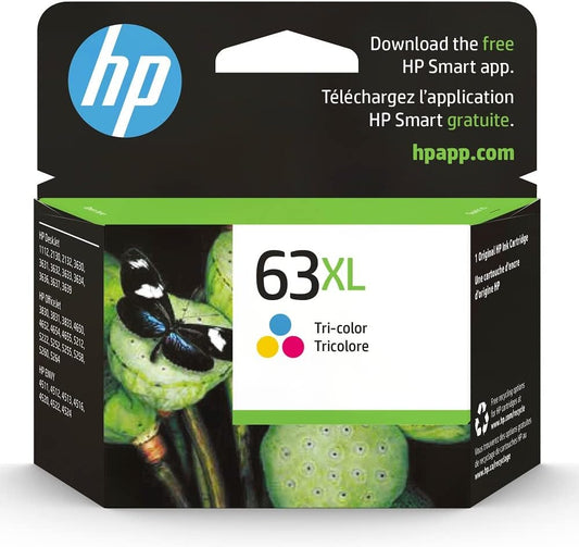 63XL Tri-Color High-Yield Ink fro HP