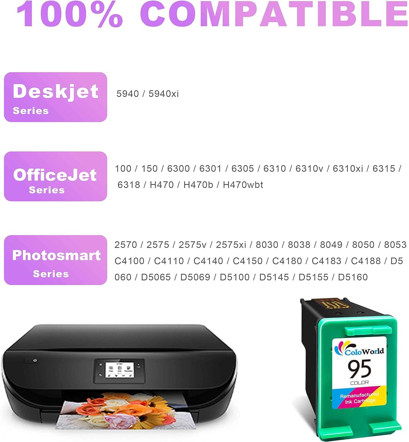 Remanufactured 95 Ink Cartridge for HP