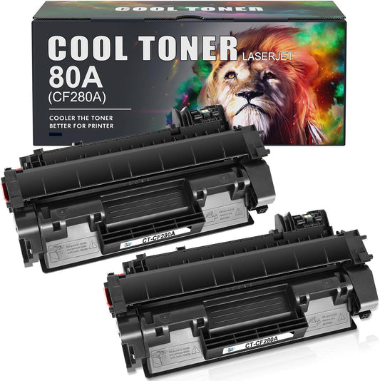 80A Compatible Toner Cartridge for HP (Black, 2-Pack)