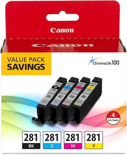 CLI-281 XL BKCMY Four Color Ink for Canon