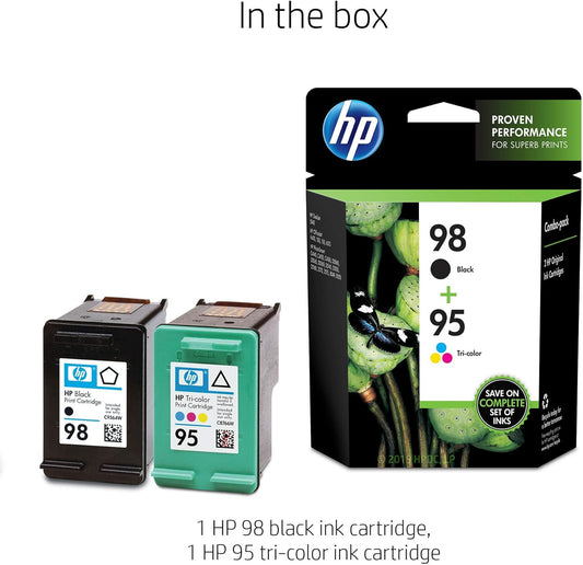 95 Ink for HP (2 Ink Cartridges) (Black, Tri-Color)