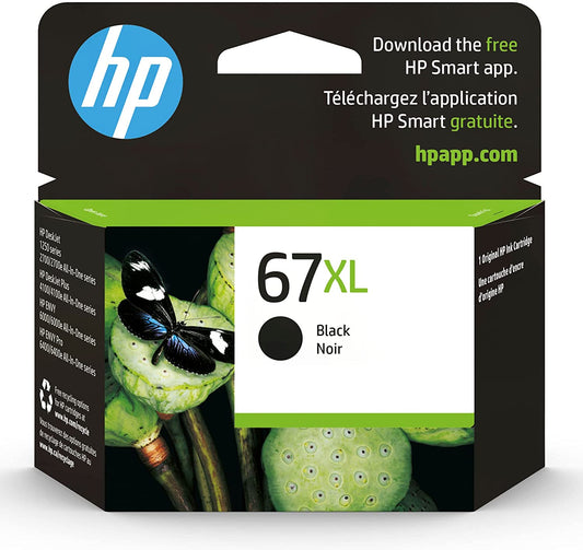 67XL Black High-Yield Ink Cartridge for HP